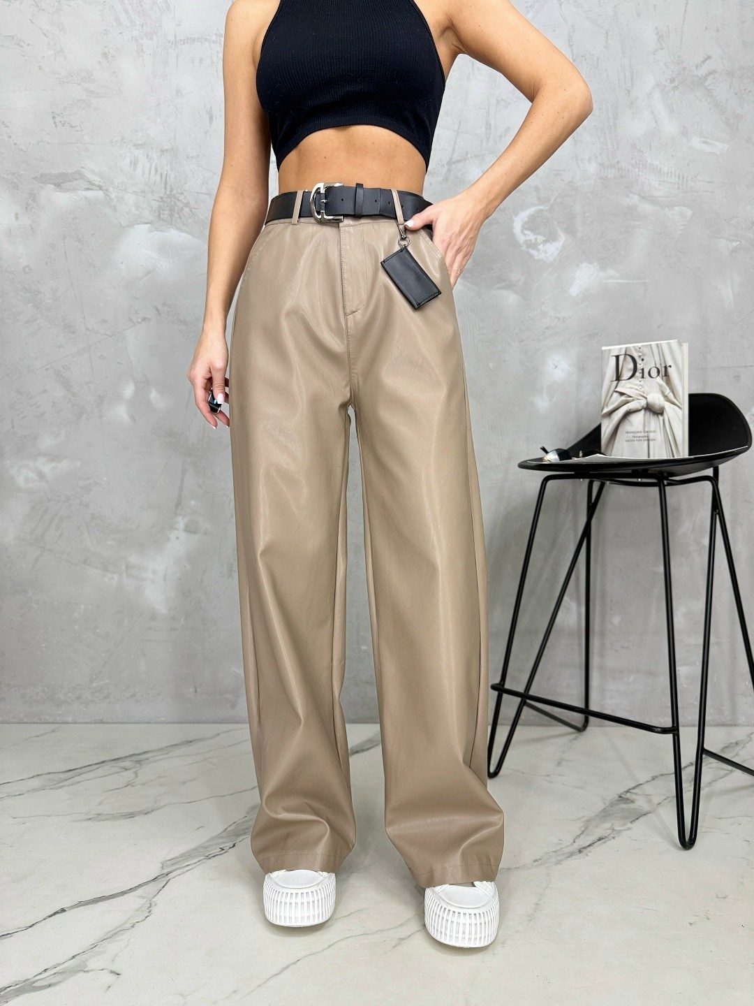 брюки палаццо,брюки палаццо из экокожи,женские брюки палаццо,брюки прямые,кожаные брюки палаццо