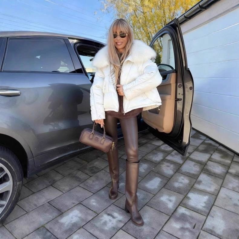 меховая куртка,модные пуховики с мехом,куртка женская,мода модная