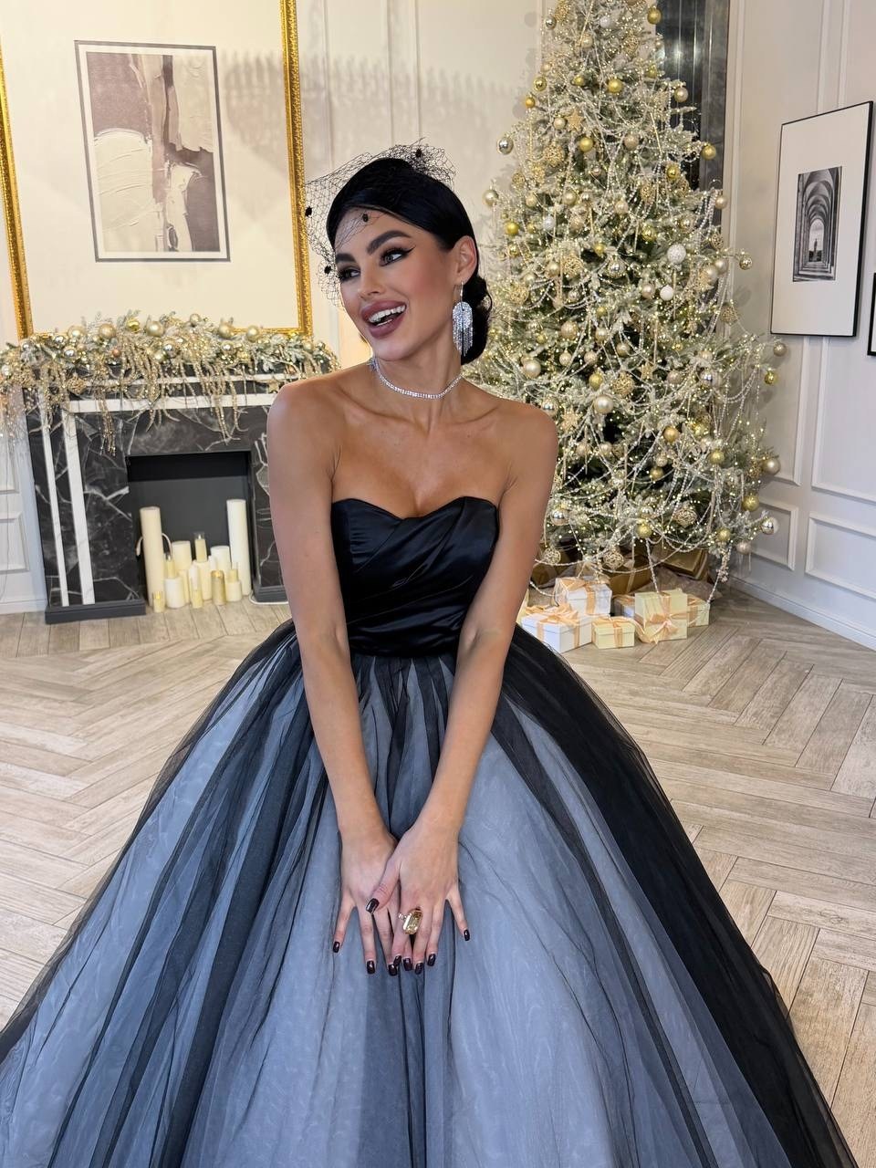 вечернее платье,платье пышное,платье для выпускного вечера,черное вечернее платье,платье бальное длинное