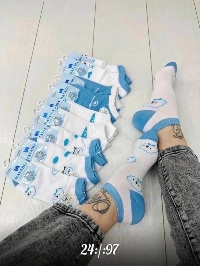 женские носки,носки женские 10 пар,женские носочки,носки короткие женские,носки цветные