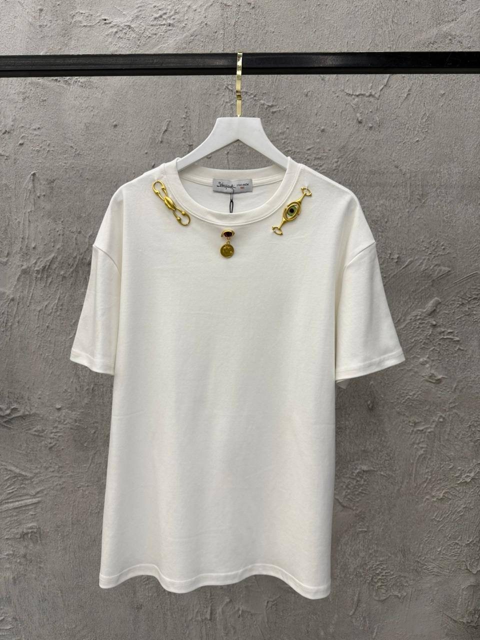 футболка женская с,футболки и топы,футболка стильная,белая футболка луи витон