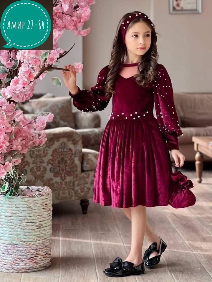 бархатное платье для девочки,платье для девочки велюровое,детское платье из бархата,платье детская,детское платье из велюра