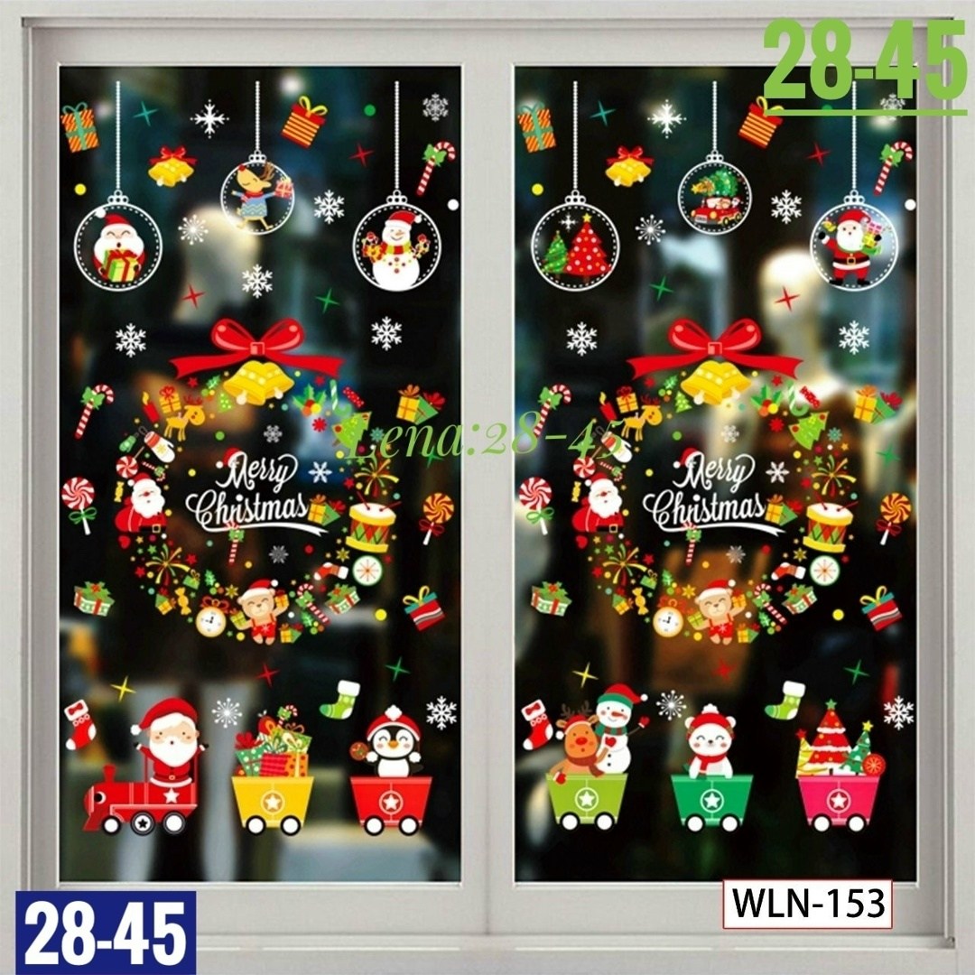наклейка на окно новогодняя,наклейка на окно стеклянные шары,новогодние наклейки,наклейки на окна новогодние многоразовые,наклейки новогодние интерьерные