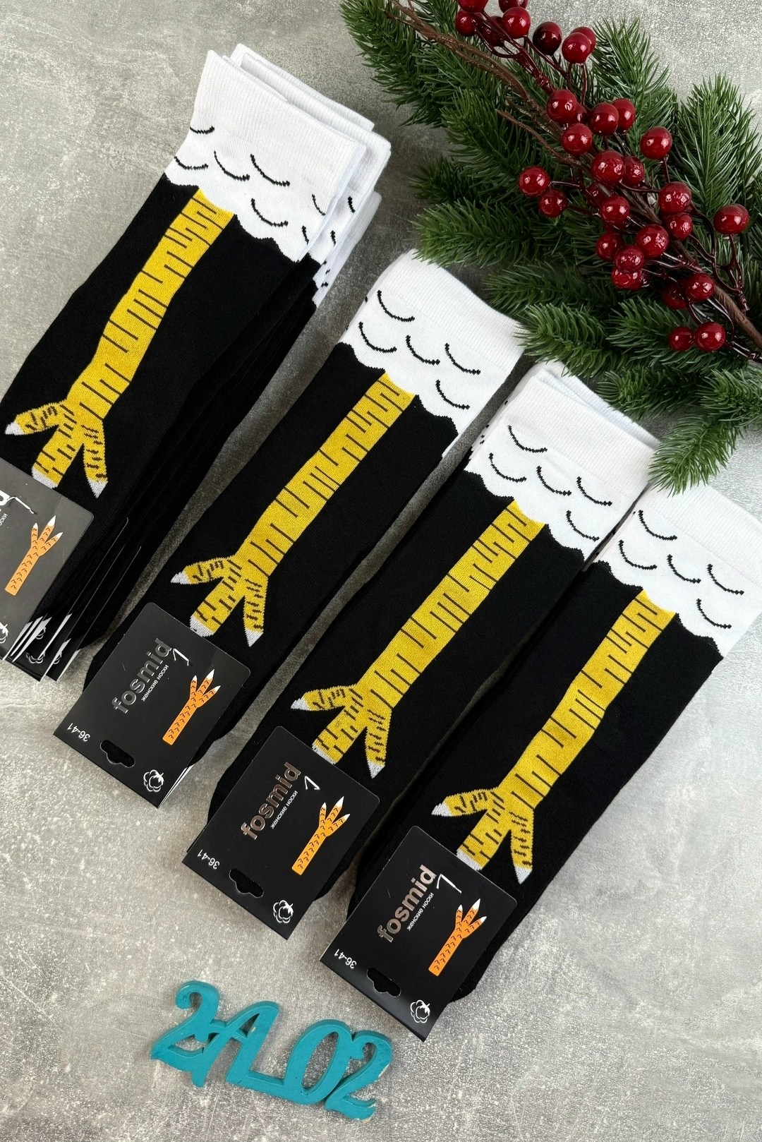 длинные носки,носки с куриными лапками,носки универсальные,носки модная,носки с рисунком