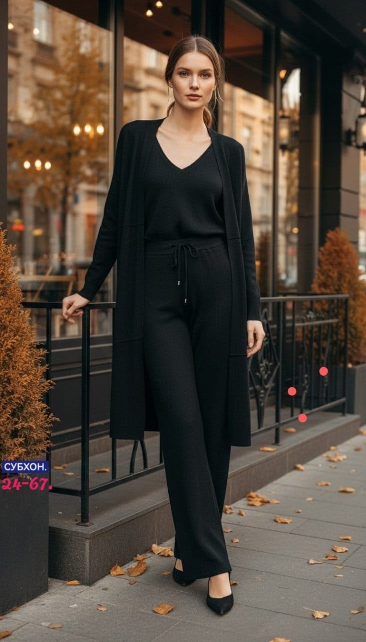 костюм тройка женский,трикотажные костюмы,костюм с кардиганом,брючный костюм,трикотажный костюм тройка
