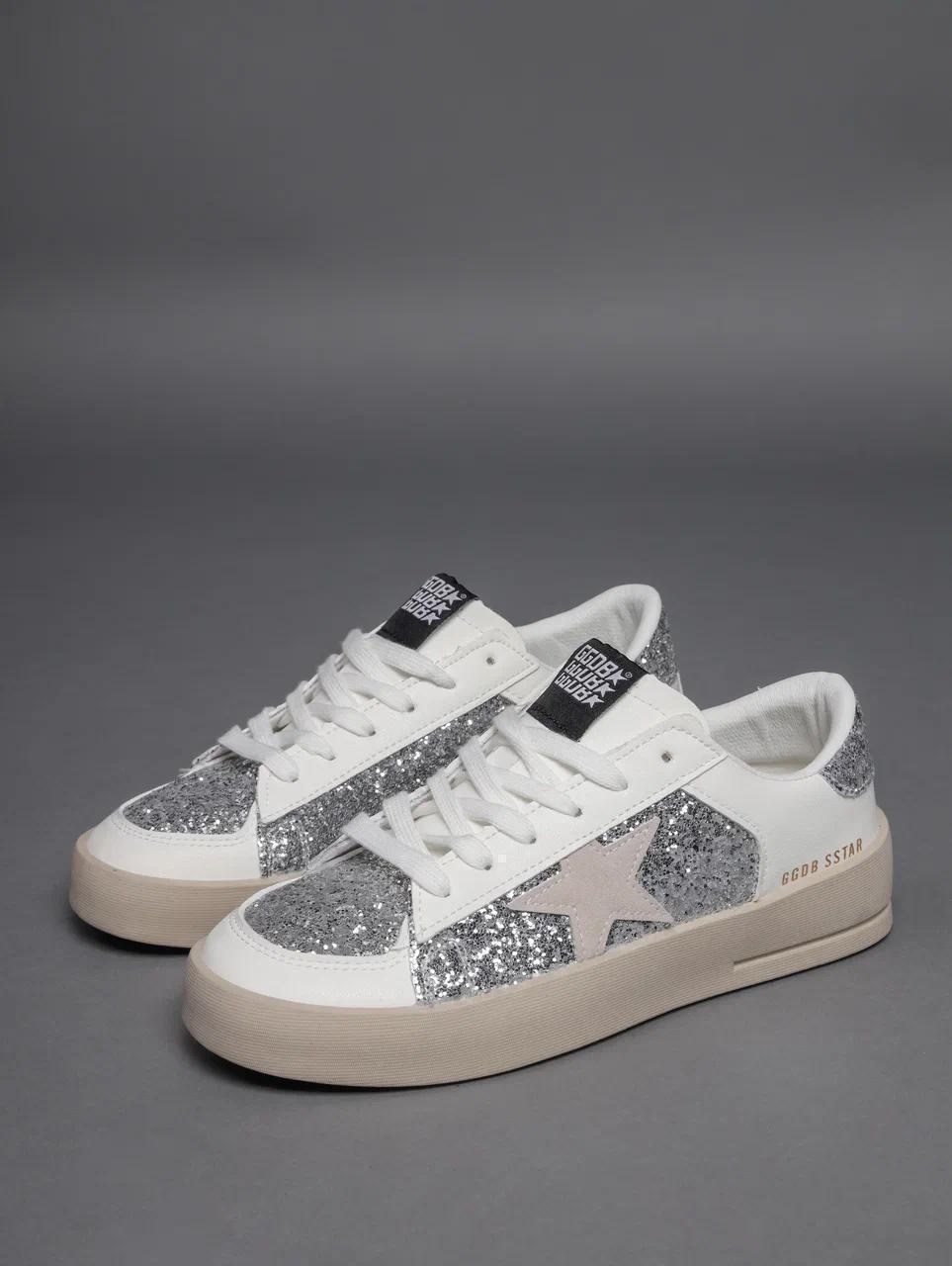 кроссовки golden goose,кроссовки golden goose с пайетками на платформе,,golden goose кеды с блестками,кеды голден гус