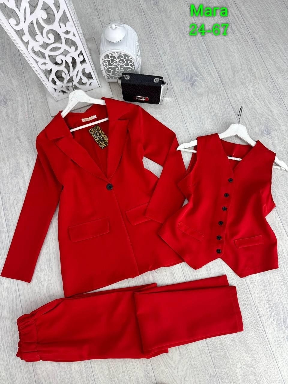 костюм женский тройка,костюм брючный тройка,костюм тройка женский брючный,красный костюм женский брючный тройка,костюм женский брючный
