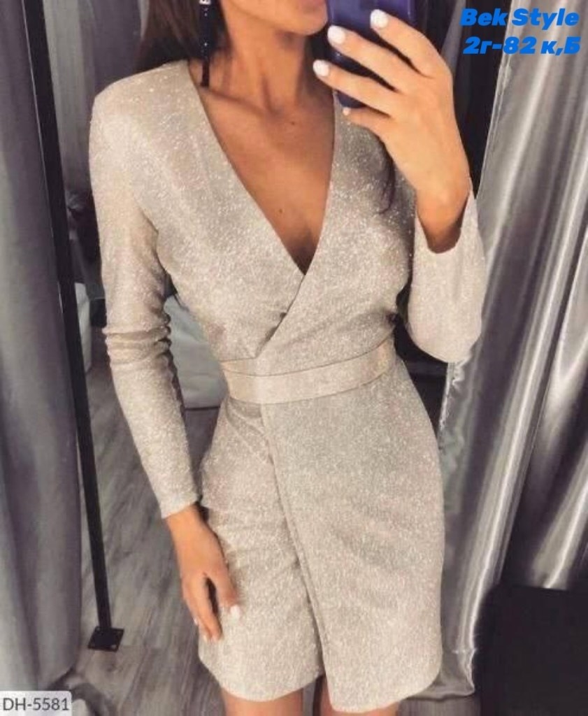 серое серебряное люрексовое платье на запах,платье женское ткань люрекс,платья блестками,платье с пайетками женское,женское платье из люрекса