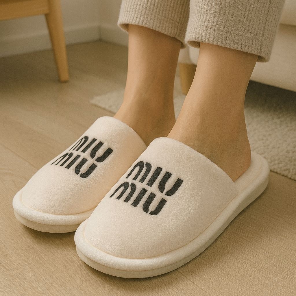 тапочки miu miu,тапочки женские,тапочки домашние женские,модные тапочки,тапочки миу миу