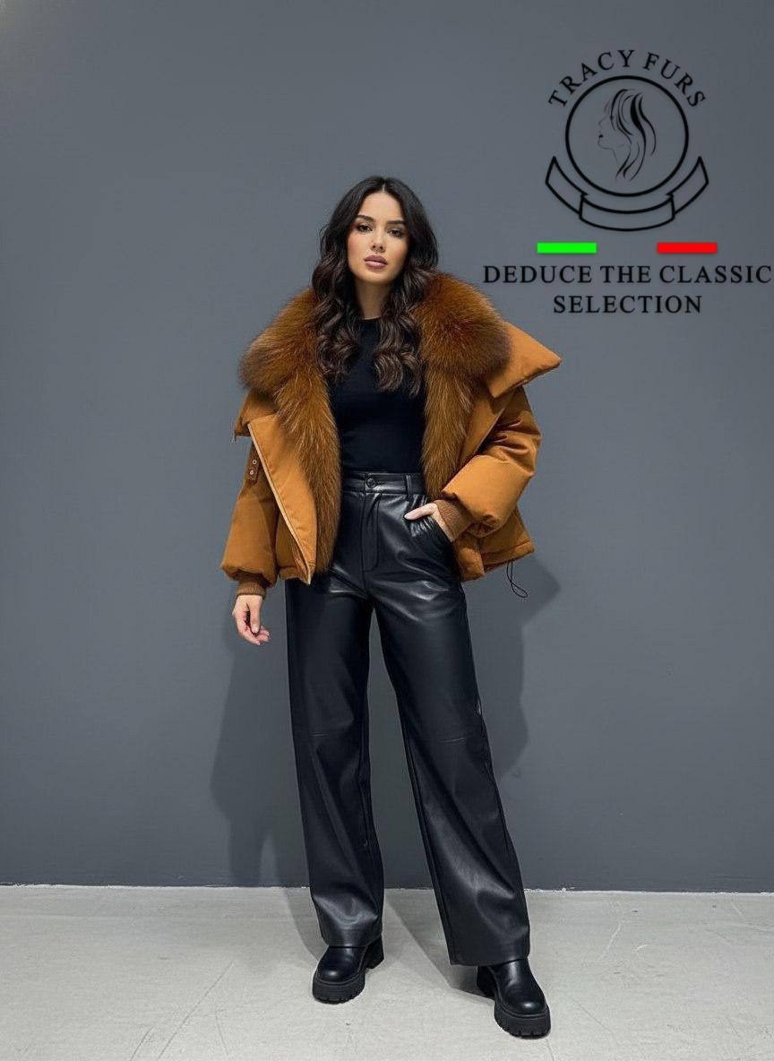 женская куртка-пуховик с воротником из меха енота,женский пуховик роскошного бренда с воротником из меха чернобурки,женский пуховик с воротником из меха чернобурки,женская куртка на гусином пуху с вор