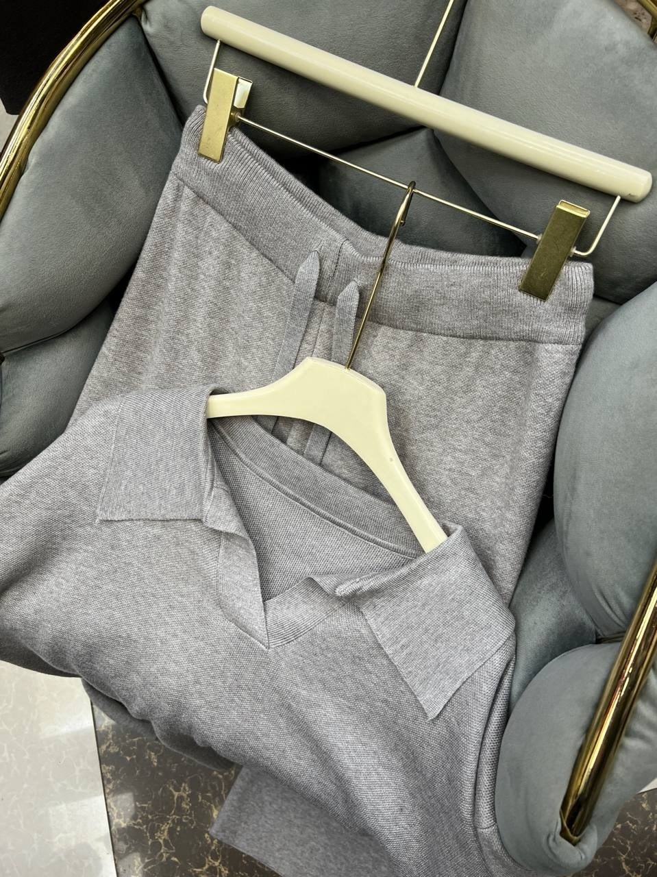 повседневный трикотажный костюм,трикотажный костюм,повседневный вязаный костюм,женский кашемировый трикотажный костюм hirsionsan,женский трикотажный костюм