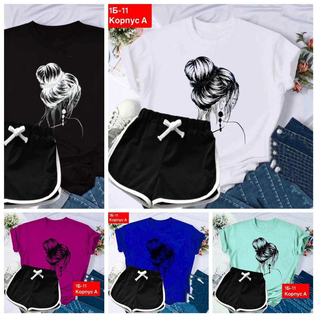 костюмы двойки,костюм шорты и футболка,малиновая футболка турция в образе,одежда женская,костюмы спортивные женские