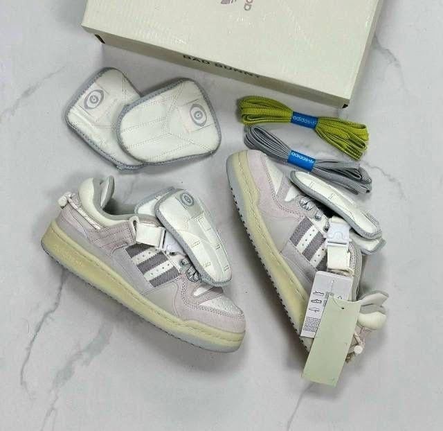 кроссовки adidas,кроссовки bad bunny x adidas forum buckle low,adidas forum low bad bunny grey,адидас кроссовки,кроссовки adidas bad bunny