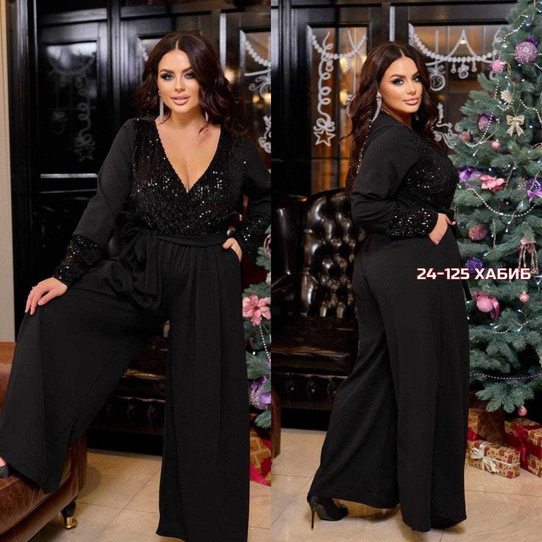 комбинезон праздничный тренд,комбинезон женский праздничный,комбинезон женский нарядный,комбинезон женский черный,женский комбинезон больших размеров