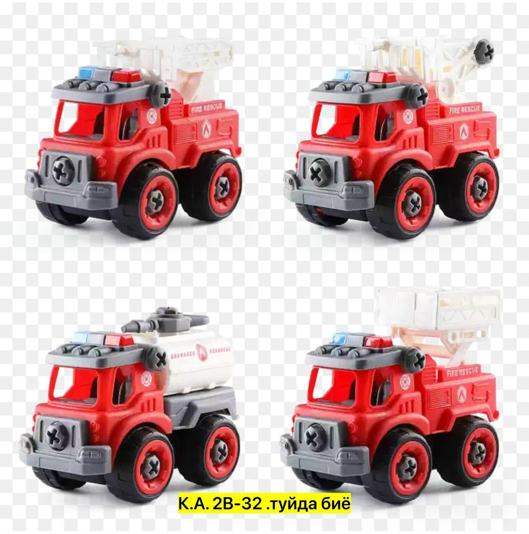 набор машинок пожарная,конструктор пожарная машина,машинка пожарная,игрушечный набор машинок,набор машинок конструктор