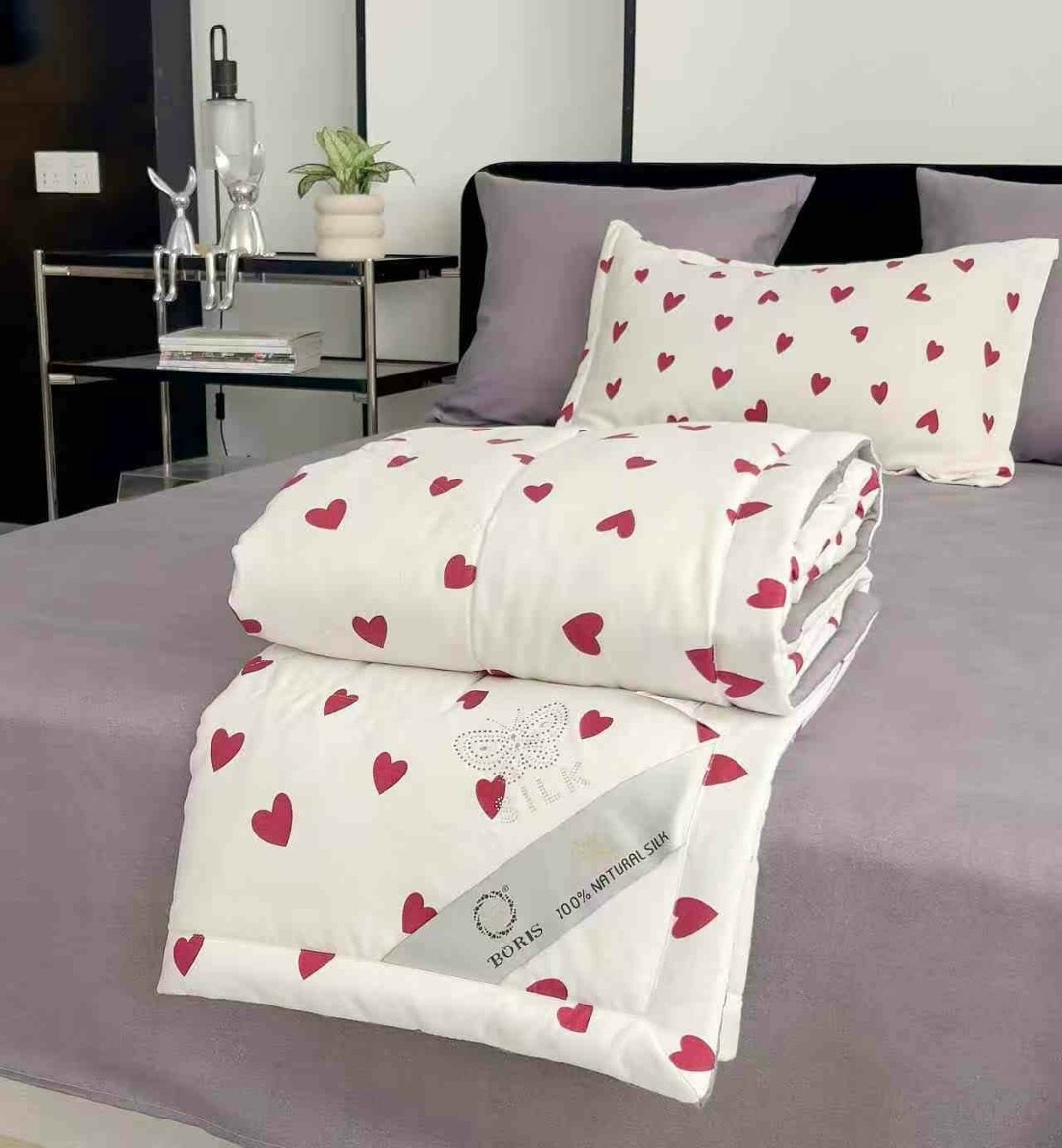 комплект постельного белья,постельное бельё,тонкое одеяло,постельное белье из хлопка,постельное белье с сердечками