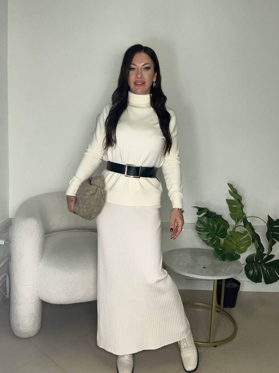 костюм двойка с юбкой вязаный трикотажный теплый paulina brands,трикотажные костюмы,трикотажный костюм женский с юбкой,вязаный костюм с юбкой,костюм с юбкой