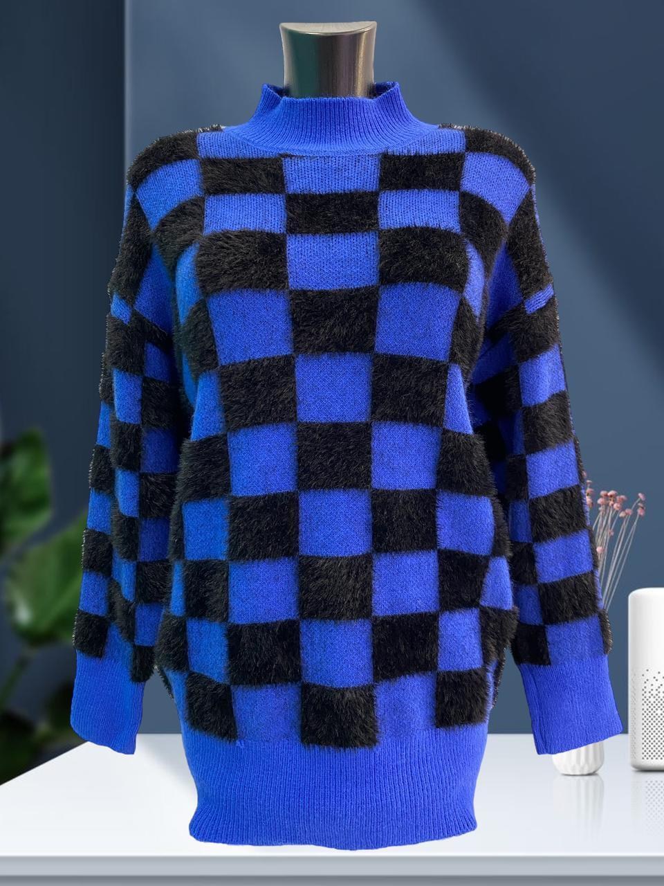 свитер в клетку,свитера женские,джемпер в клетку,стильный свитер,джемпер женский