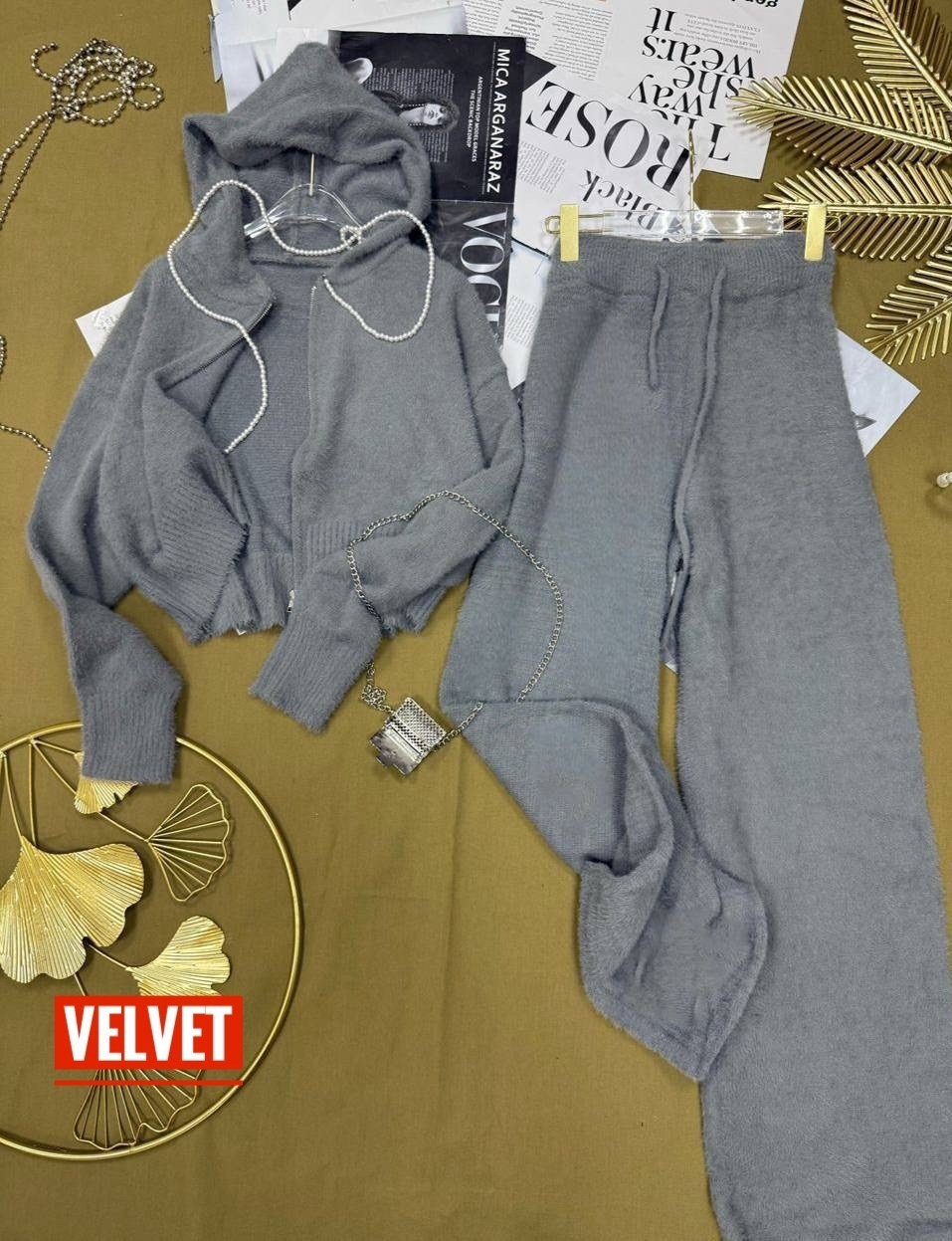 костюм на молнии вельветовый 2 в 1 оверсайз kod 312,велюровый костюм женский,костюм велюровый,женский костюм,флисовый костюм