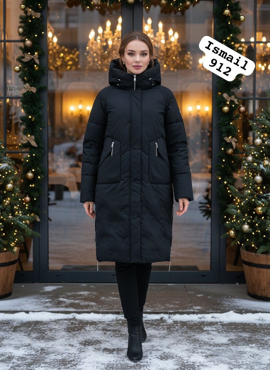 пуховик зимний длинный с капюшоном winterra 118047041,женский пуховик,пуховик,куртка женская зимняя,длинные пуховики