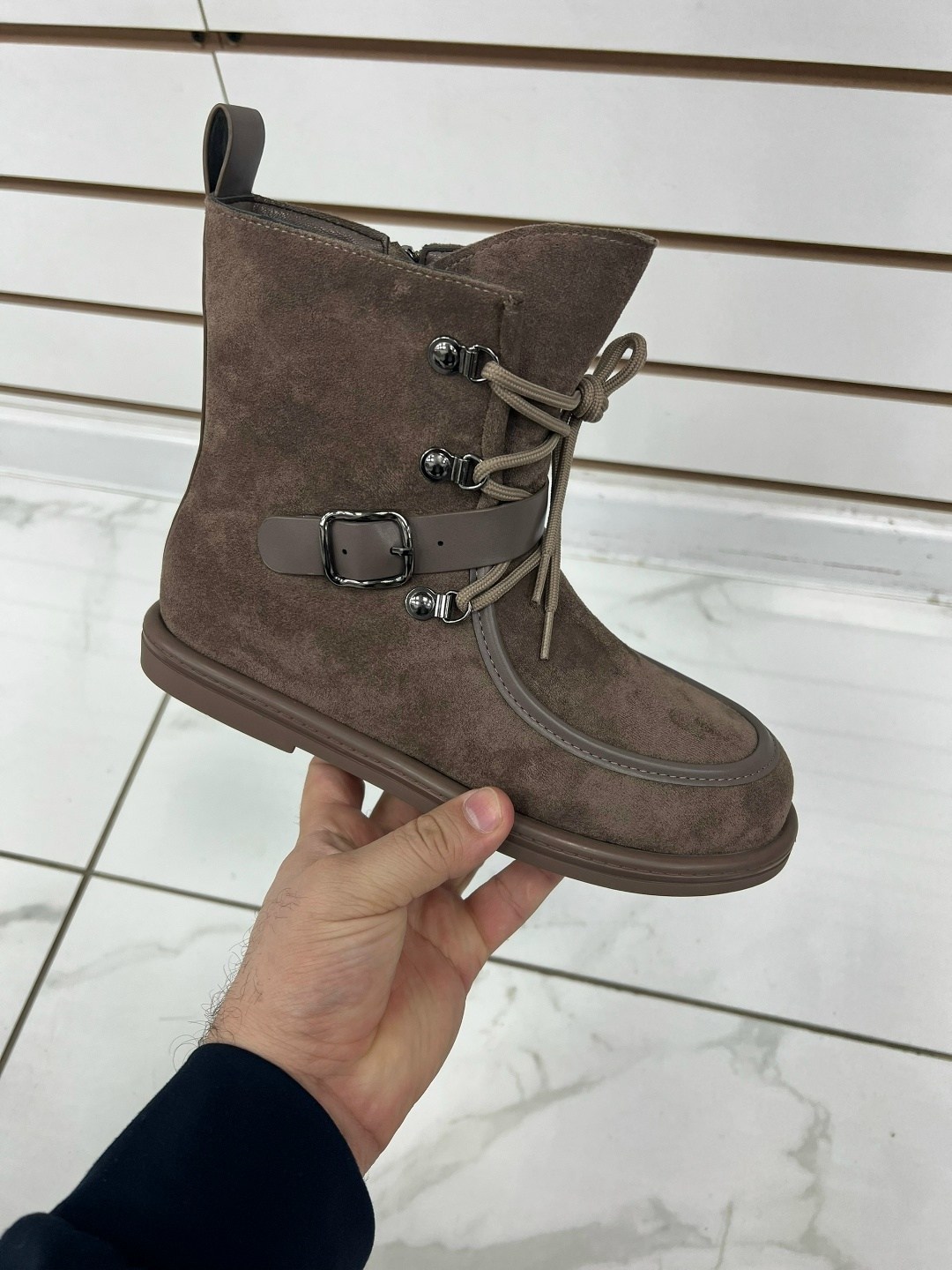 ботинки женские,,ботинки зимние женские,женские ботинки зима f8007-13 темно-бежевые, женская