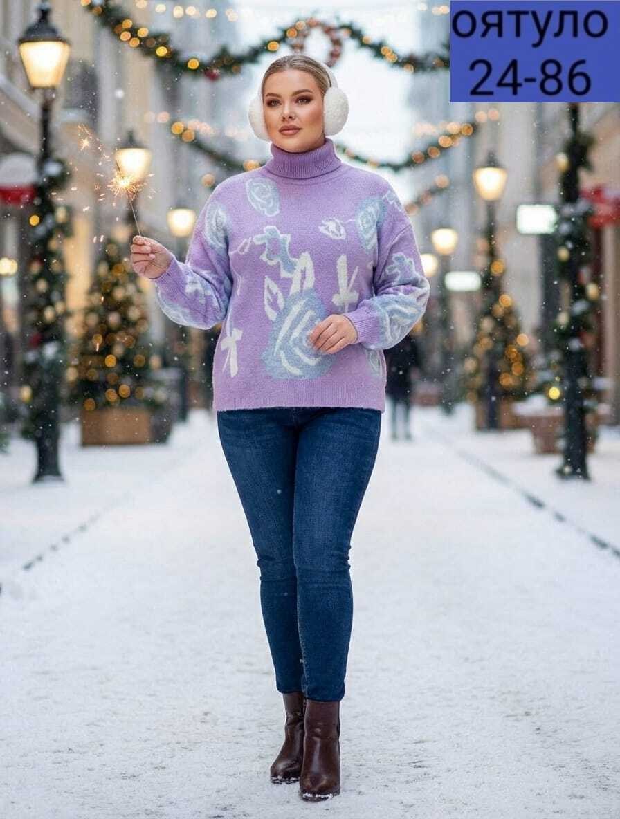 свитер вязаный с горлом новогодний с оленями gh fashion,свитер женский,кофта женская свитер,джемпер женский свитер,свитер