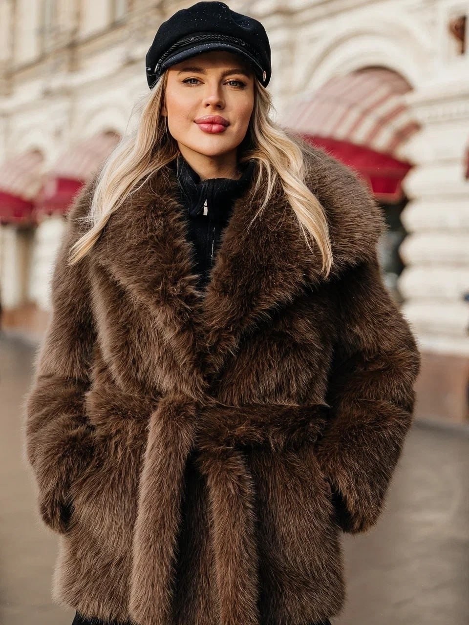 шуба,шуба искусственная длинная экошуба maris,шуба искусственная,шубка,черная укороченная шуба из премиального песца