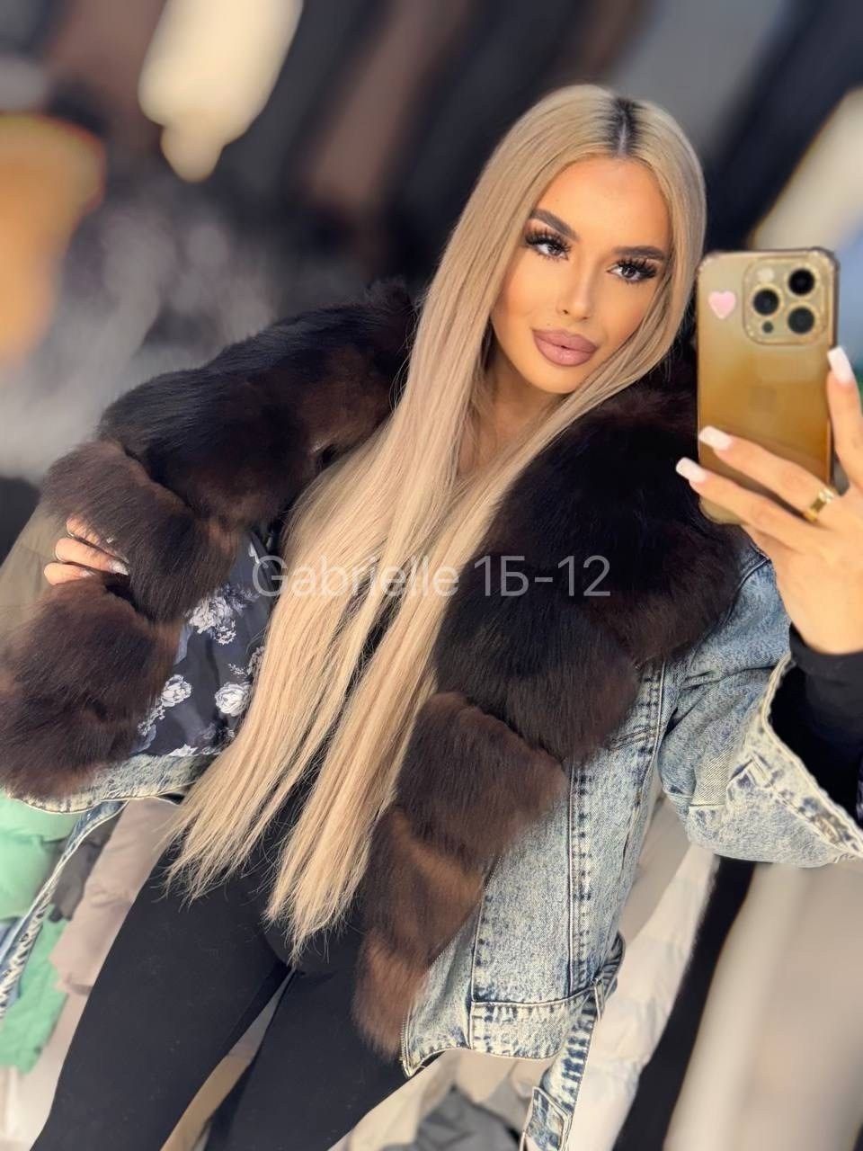 джинсовая куртка с натуральным мехом песца,куртка с натуральным мехом,джинсовая куртка с мехом песца,пуховик с натуральным мехом,пуховик с мехом песца