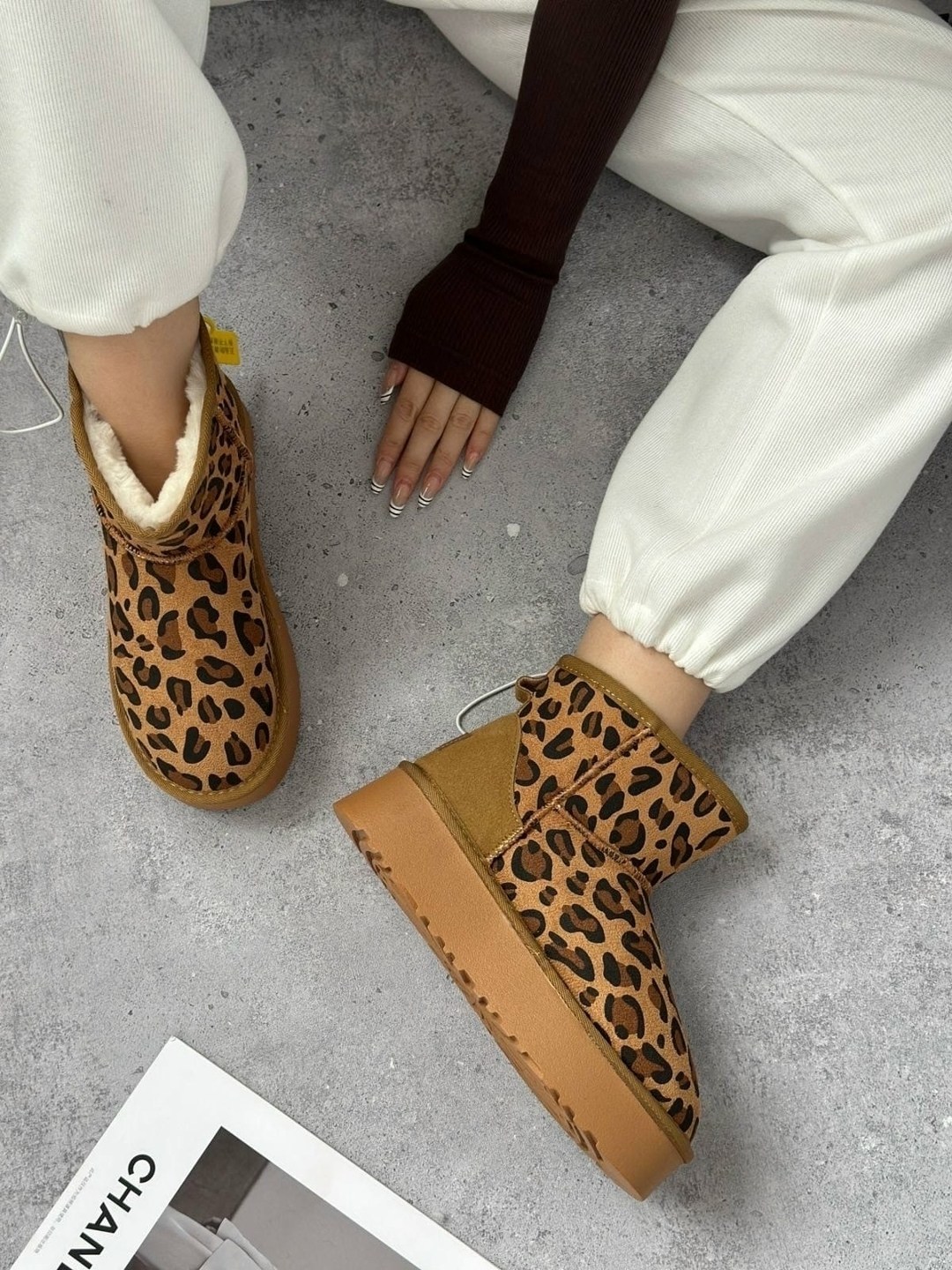 леопардовые угги женские короткие shoe world 264220472,леопардовые угги,угги женские,угги короткие на платформе vinroom 265140099,угги
