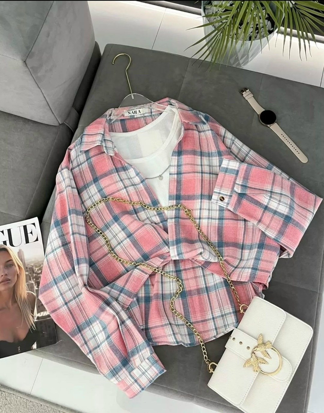 рубашка в клетку оверсайз bl brand,женская рубашка в клетку,розовая рубашка в клетку оверсайз,рубашка в клетку оверсайз bl brand розовый,рубашка в клетку женская оверсайз