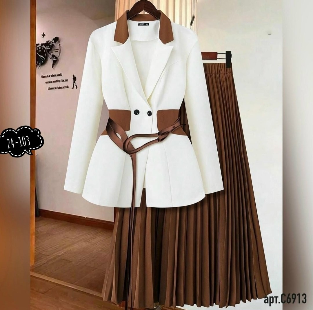 костюм женский с юбкой,костюм с плиссированной юбкой,костюм с юбкой плиссе,костюм с юбкой,стильные женские костюмы