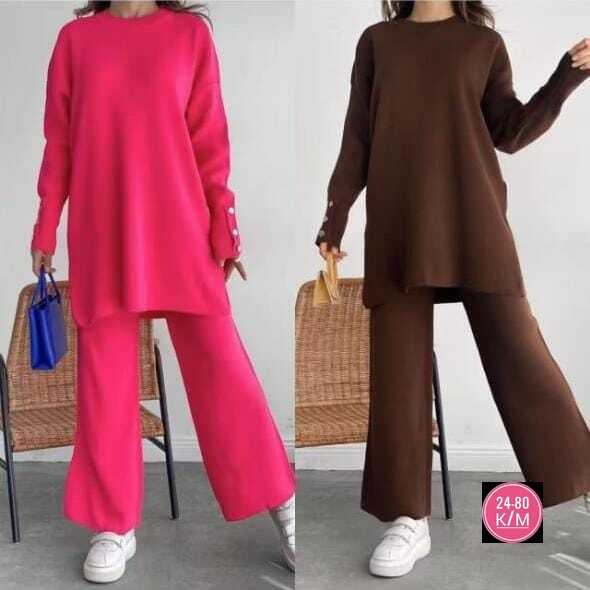 трикотажный женский брючный костюм из двух предметов,трикотажный костюм,костюм вязаный брючный donnata мультибренд,спортивный костюм женский трикотажный вязаный брючный двойка,костюм с брюками