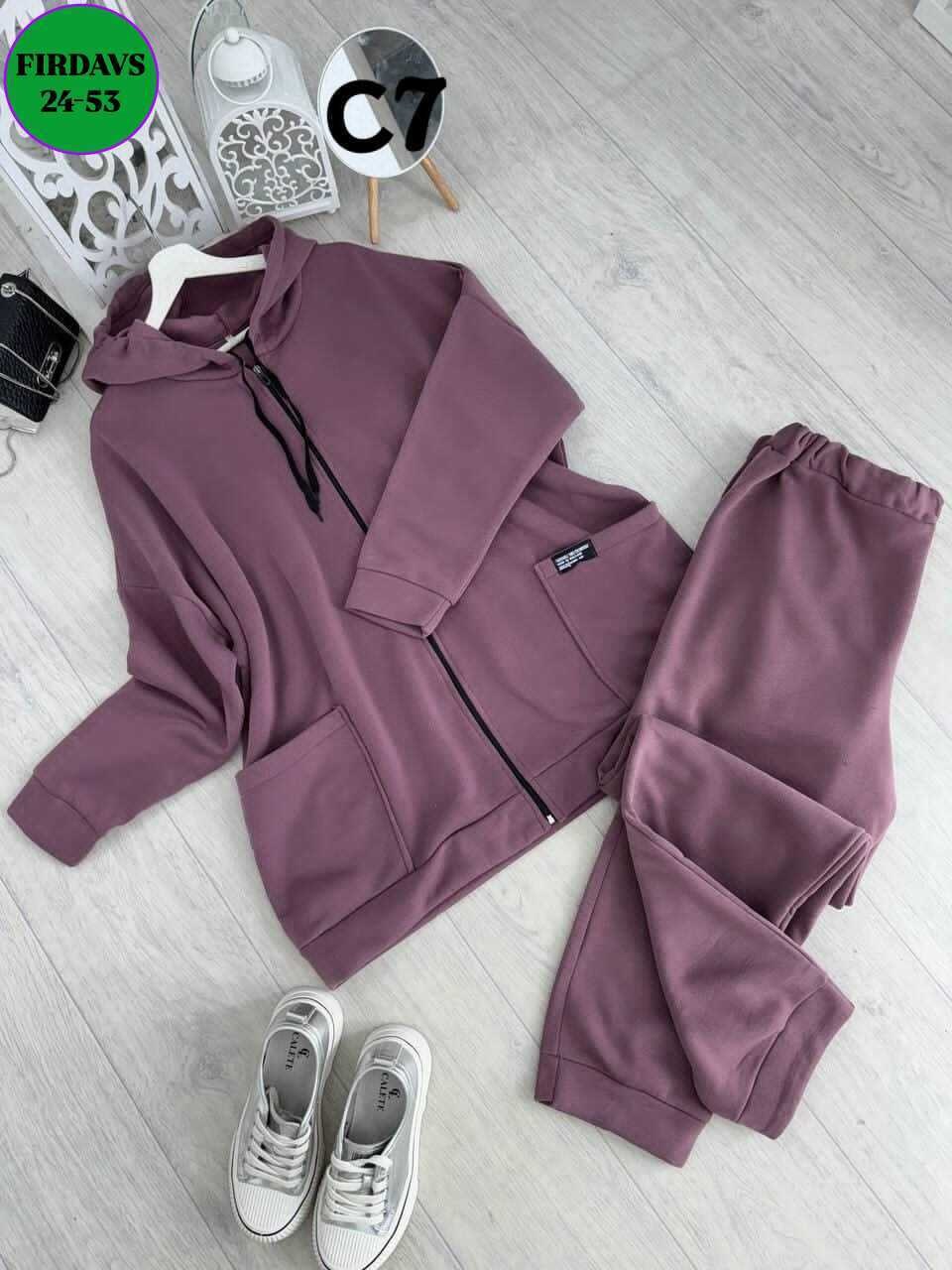 костюм женский на флисе,cпортивный костюм больших размеров,костюм флисовый женский,спортивные костюмы женские,толстовка на молнии из футера 3х нит.начес глициния