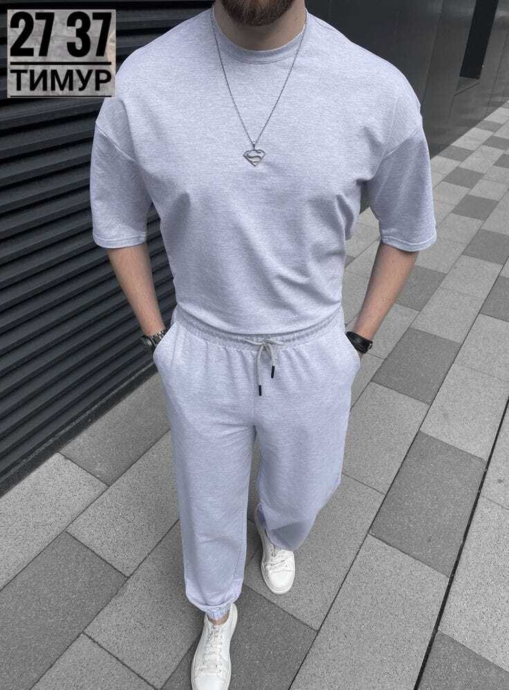 костюм спортивный мужской,костюм с футболкой и брюками,костюм спортивный мужской летний оверсайз,стильные костюмы,мужской повседневный костюм