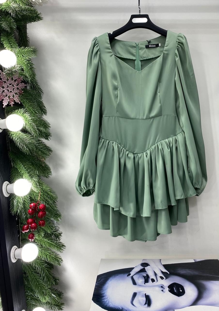 атласное платье,платье,платье женская,модное платье,платье с оборками