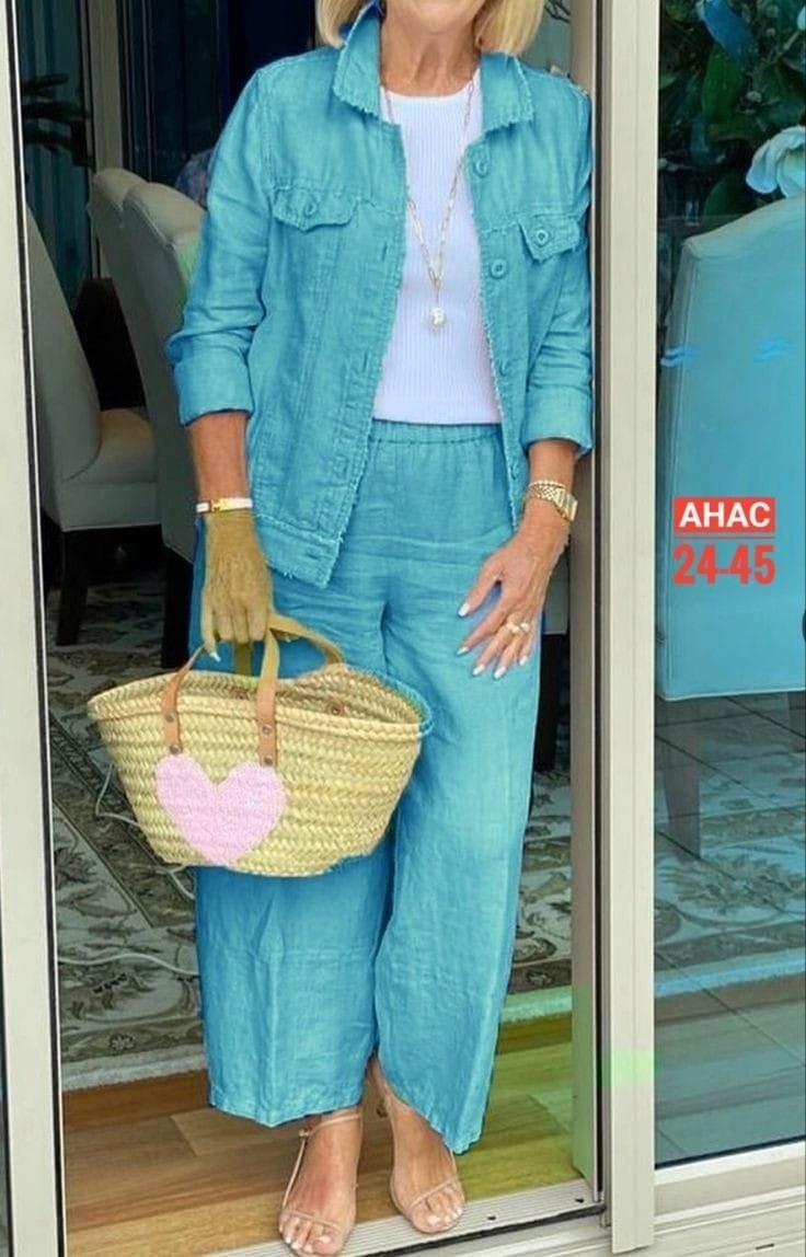 брючный костюм из льна женский,летние брючные костюмы,женский брючный костюм двойка,женский костюм двойка,летний образ для женщины 50+