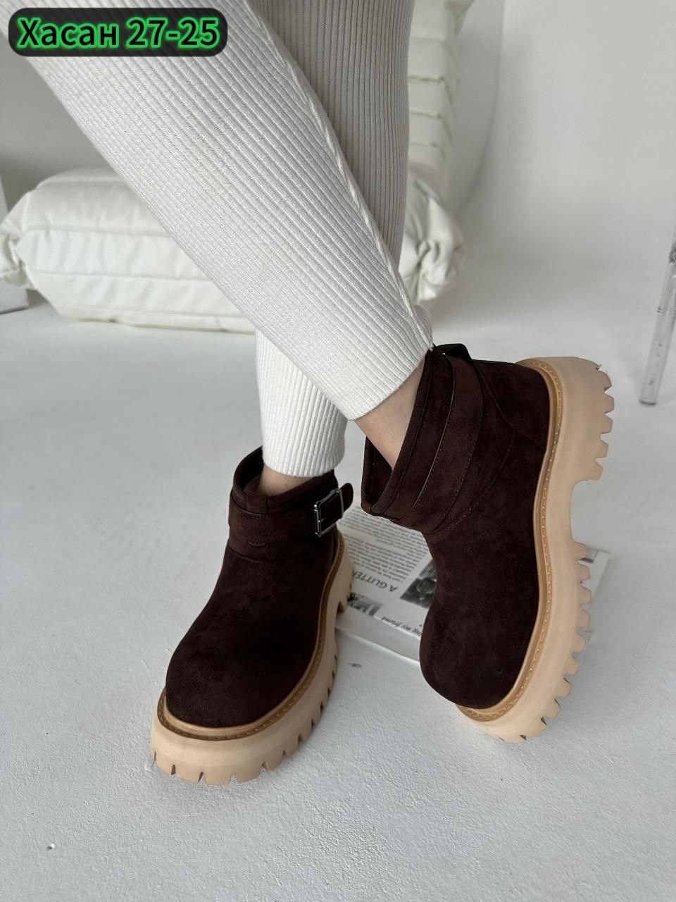 ,ботинки зимние замшевые на платформе derio 283000136, женская,ботинки,ботинки женские