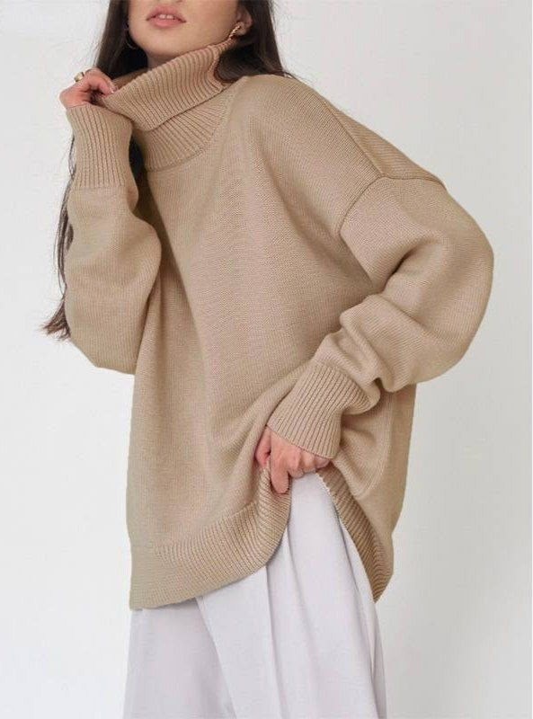 свитер женский оверсайз,cвитер оверсайз с горлом,бежевый свитер,свитер с высоким воротом,свитер оверсайз бежевый