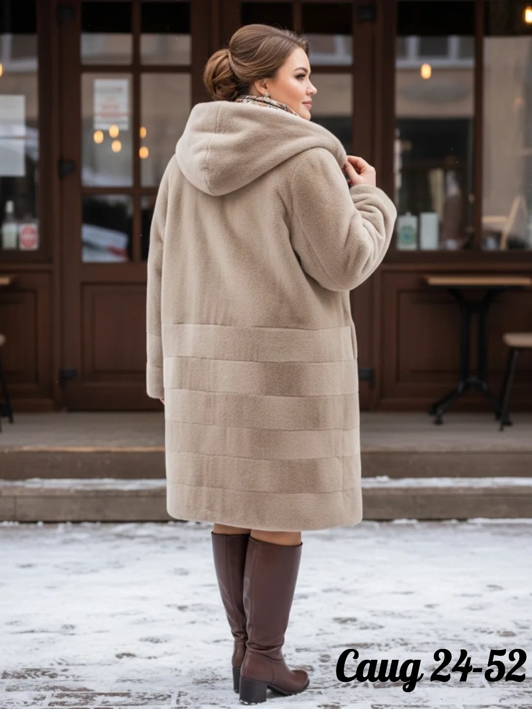 экошуба женская артикул 661-1-043,верхняя одежда для женщин,пальто с капюшоном,женское пальто,пальто