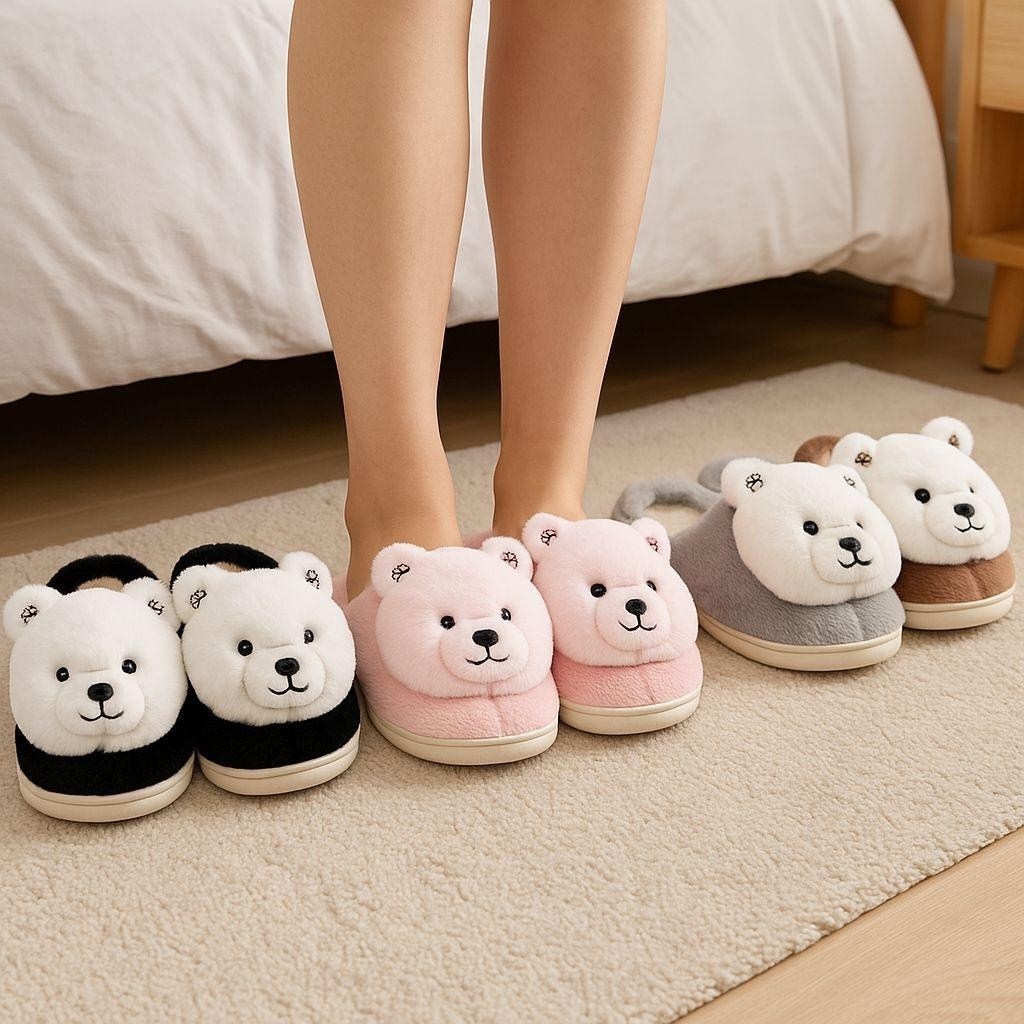 тапки мишки,теплые тапочки,плюшевые тапочки,домашние тапочки,тапочки мишки