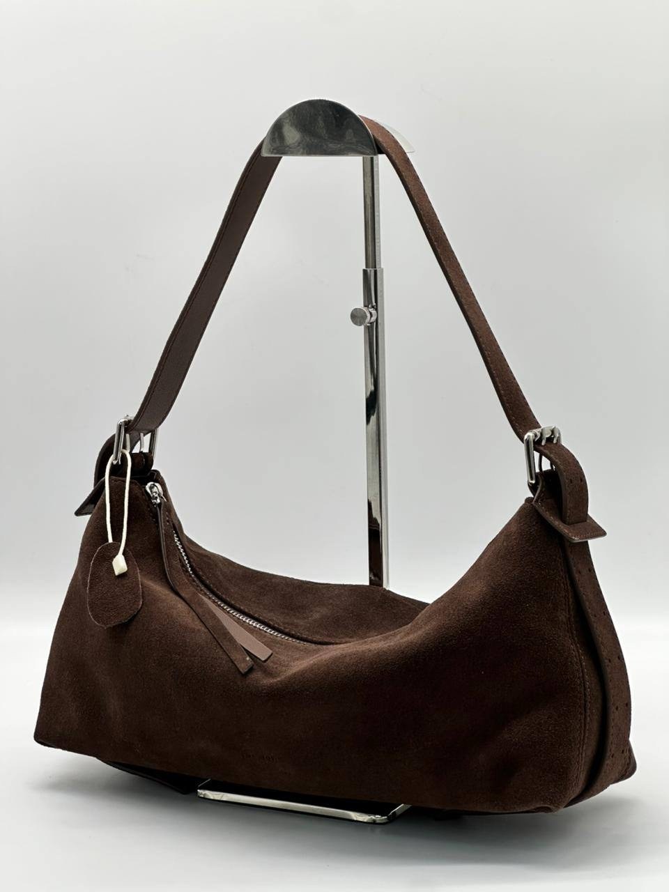 замшевая сумка,сумка замшевая женская,сумка женская замшевая на плечо натуральная замша,большая сумка хобо из натуральной замши, цвет коричневый,сумка из натуральной замши