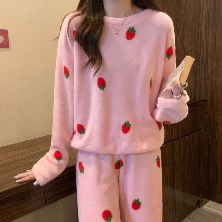 пижама теплая,женский пижама,шерстяная пижама женская,пижама розовый,пижама с совами женская