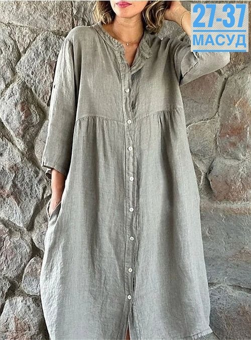 льняное платье рубашка,платье женская,платье рубашка свободного кроя,модное платье,свободное платье