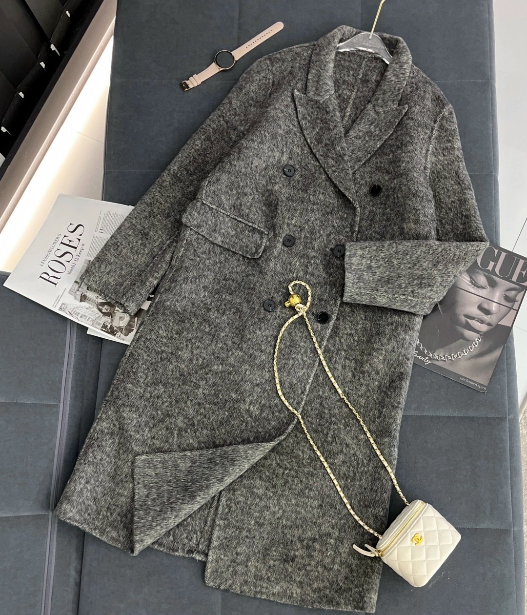 шерстяное пальто,женское двухстороннее шерстяное кашемировое пальто, длинное двубортное,женское пальто,пальто оверсайз,удлиненное пальто