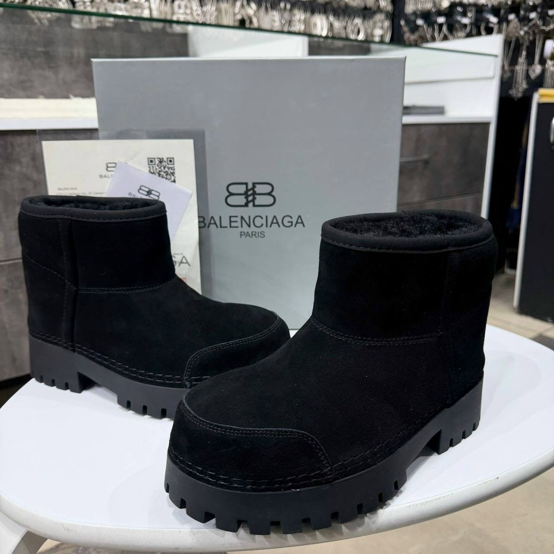 зимние женские брендовые ботинки balenciaga alaska fur bootie premium,,ботинки balenciaga alaska fur bootie premium,женские ботинки balenciaga premium alaska fur low boot - black,угги женские