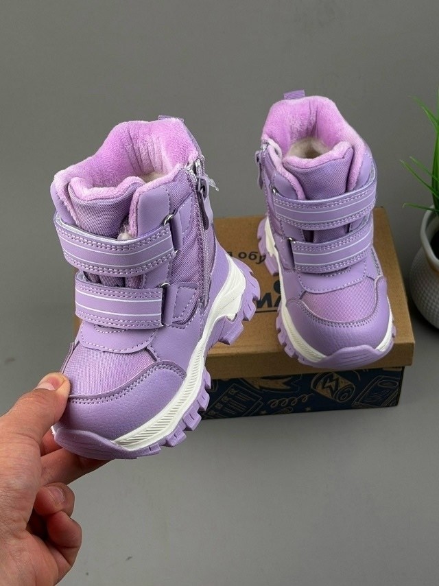 ,ботинки antilopa al 5725 фиолетовый,детская ,мембранная  28018-11 сер/фиол,ботинки зимние для девочек