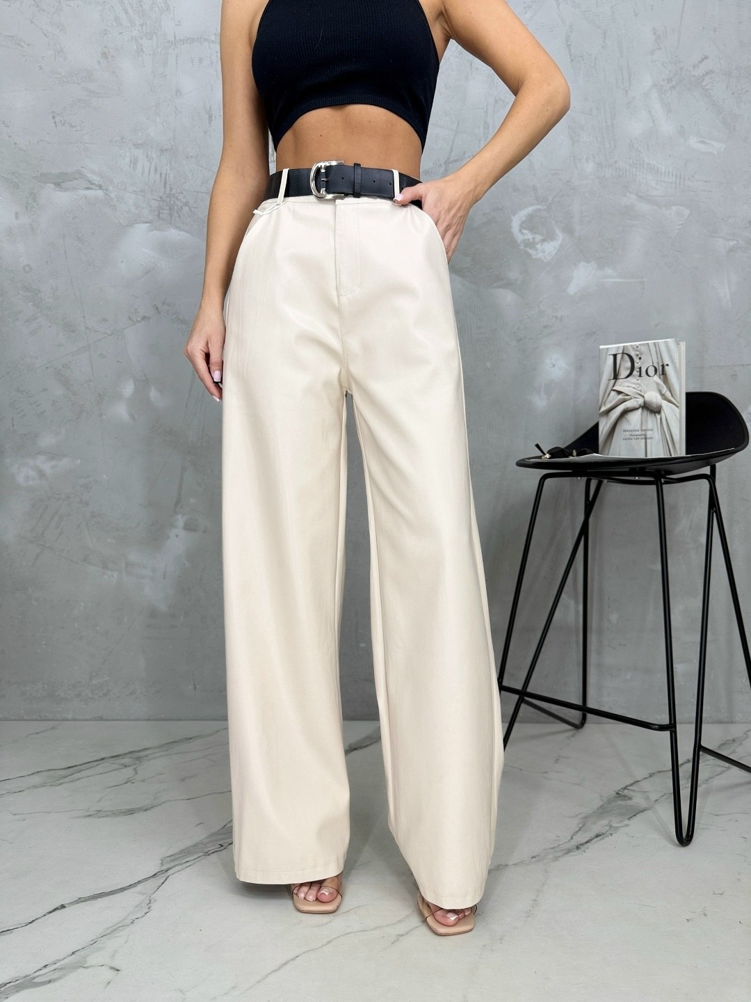 брюки палаццо,брюки палаццо из экокожи,женские брюки палаццо,брюки прямые,кожаные брюки палаццо