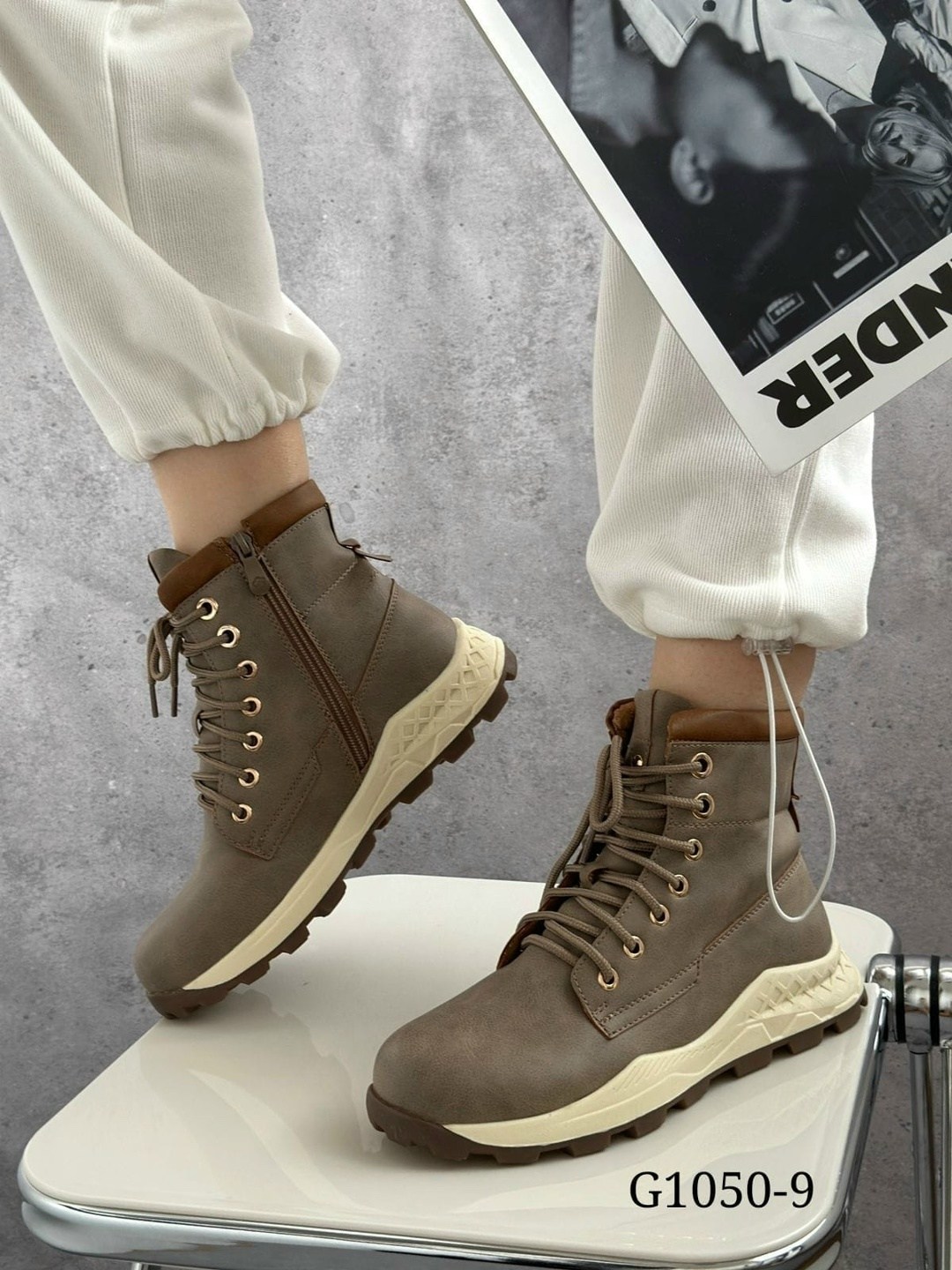 ,женская зимняя ,зимняя ,бежевые ботинки,женская