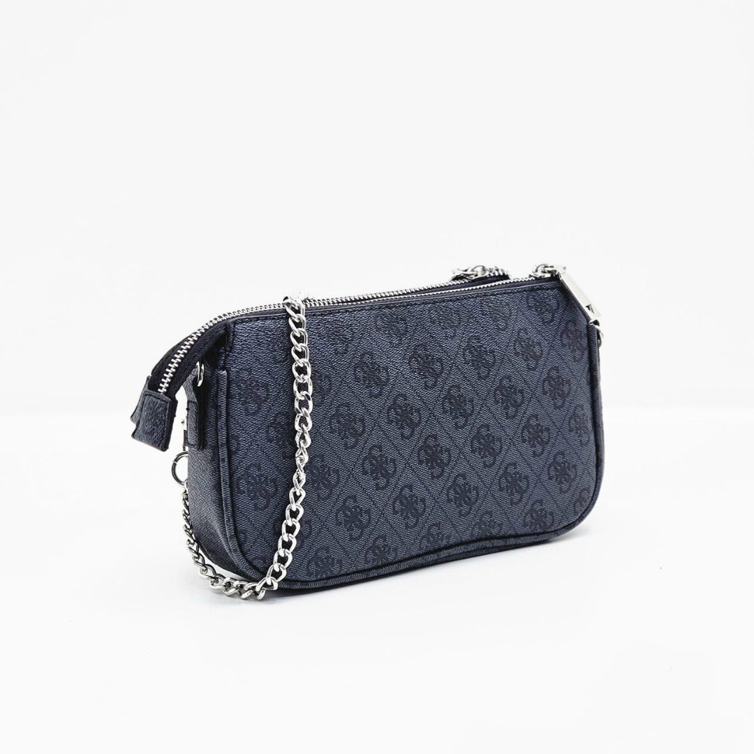 сумка guess,сумка guess через плечо,сумка guess женская,женская сумка через плечо guess,сумка через плечо guess noelle dbl pouch crossbody hwbg7879710 темно-серый