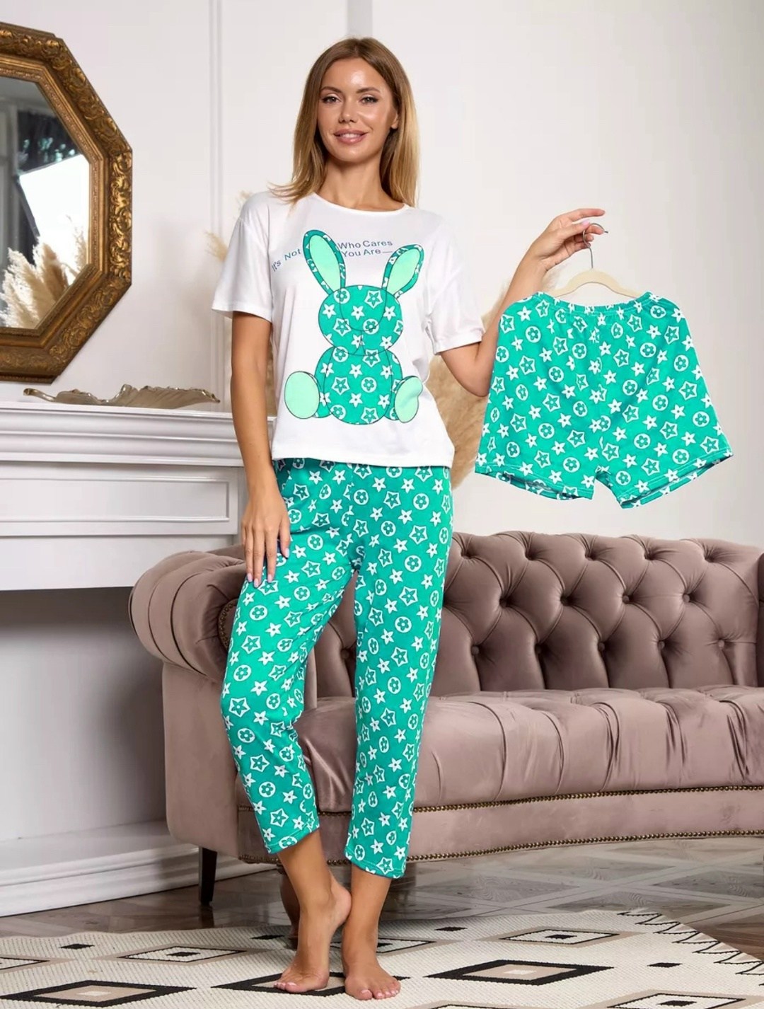 комплект женской пижамы,пижама тройка,пижама женская трикотаж,комплект пижама,женская пижама